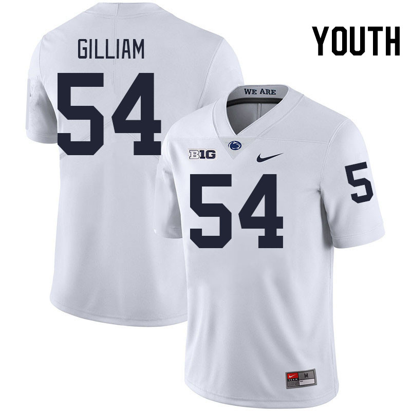 Youth #54 Xavier Gilliam Penn State Nittany Lions College Football Jerseys Stitched-White